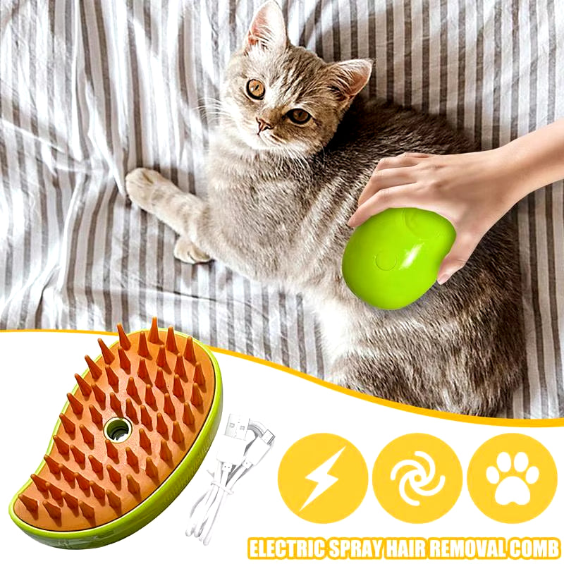 Cat Steam Brush Pet Massage Comb Cat Dog Grooming Comb Electric Spray Water Spray Cats Bath Brush Hair Brushes Grooming Supplies